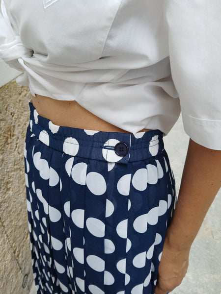 Falda Vintage Lunares y Tablas