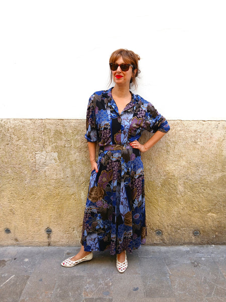 Conjunto Vintage Flores Abstractas