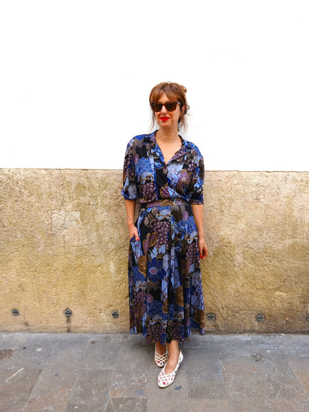 Conjunto Vintage Flores Abstractas