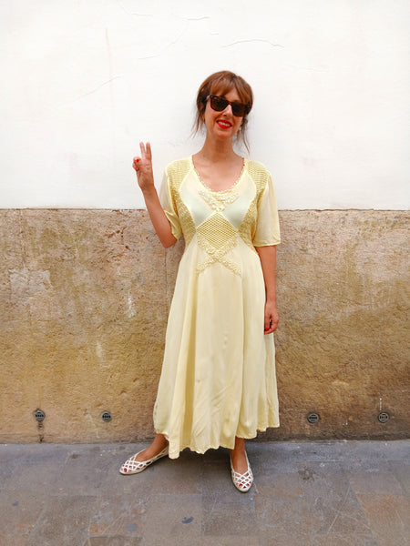 Vestido Vintage Amarillo