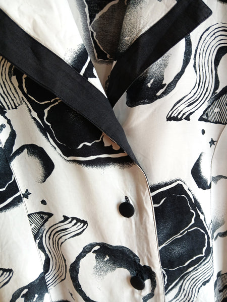 Camisa Vintage Estampado B/N