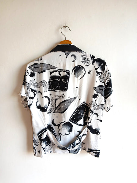 Camisa Vintage Estampado B/N