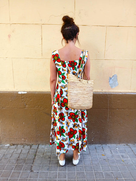 Vestido Vintage Tirantes Flores CHACOK