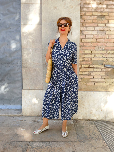 Mono Vintage Azul Flores
