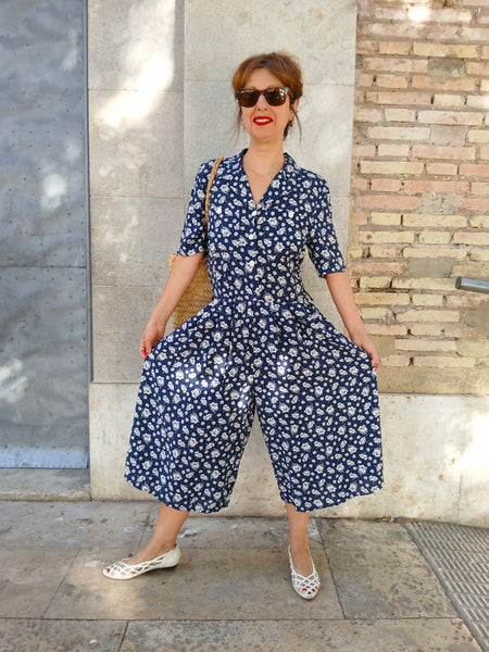 Mono Vintage Azul Flores