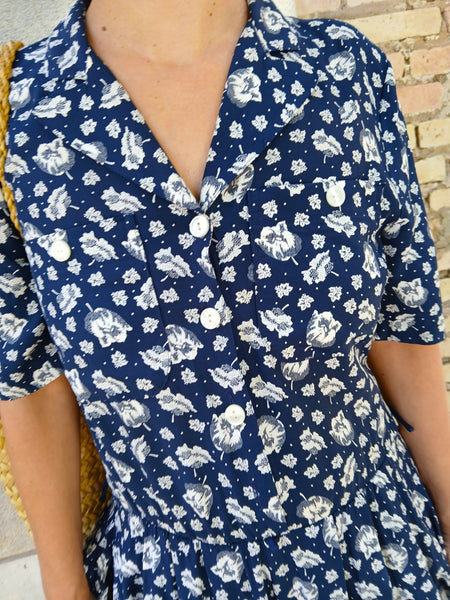 Mono Vintage Azul Flores