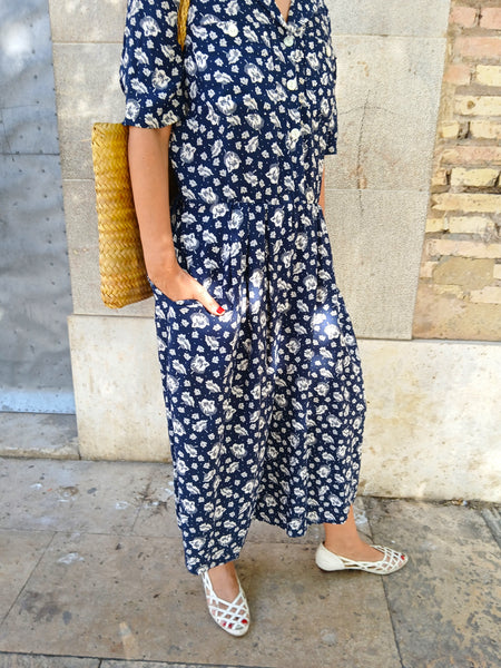Mono Vintage Azul Flores