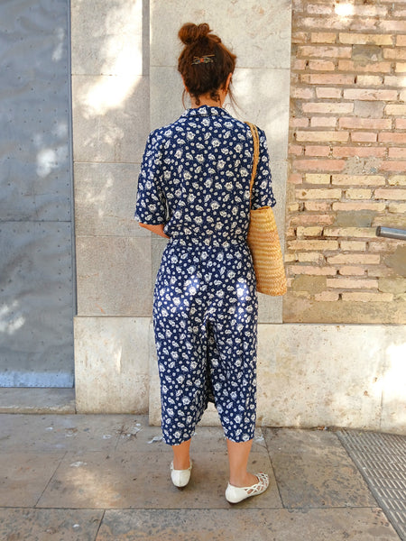 Mono Vintage Azul Flores