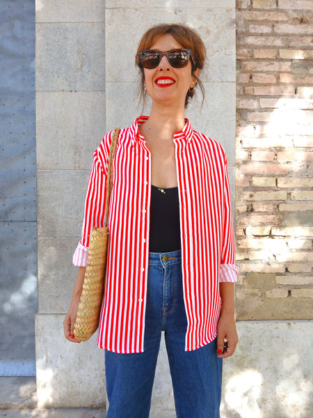 Sobre Camisa Vintage Rayas