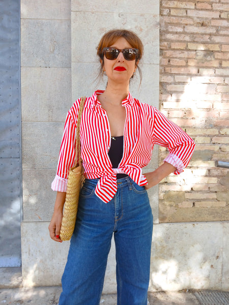 Sobre Camisa Vintage Rayas
