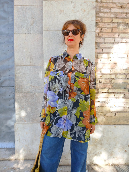 Sobre Camisa Vintage Flores