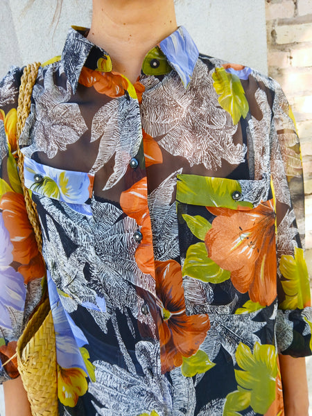 Sobre Camisa Vintage Flores