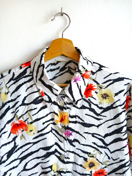 Camisa Vintage Cebra y Flores