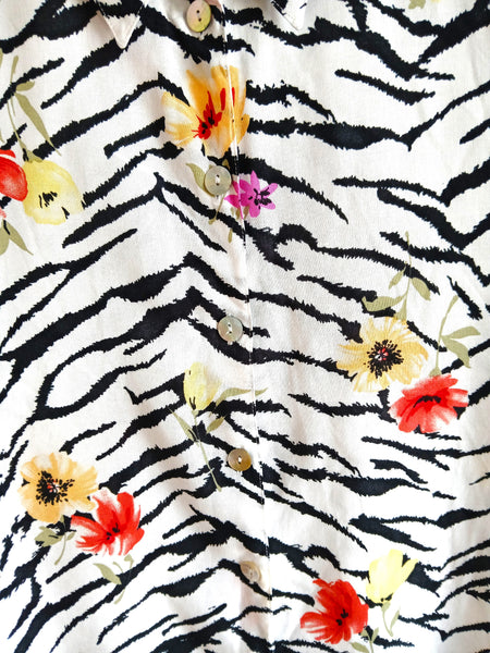Camisa Vintage Cebra y Flores