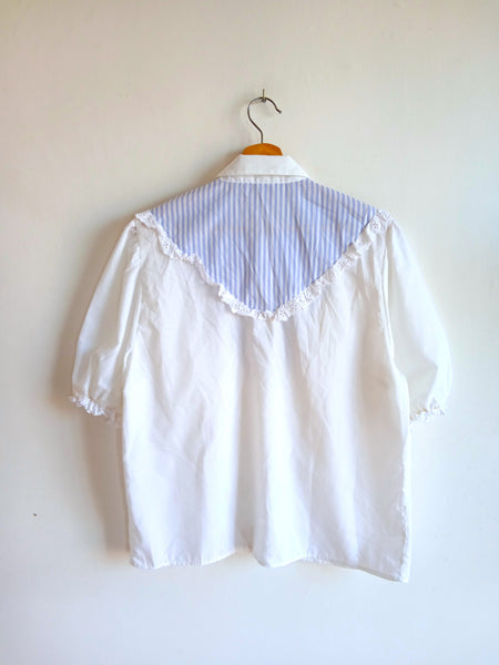 Camisa Vintage Rayitas Azules