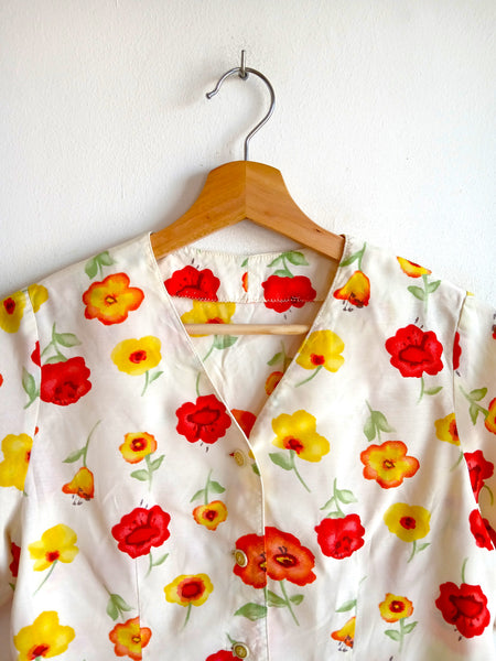 Camisa Vintage Flores