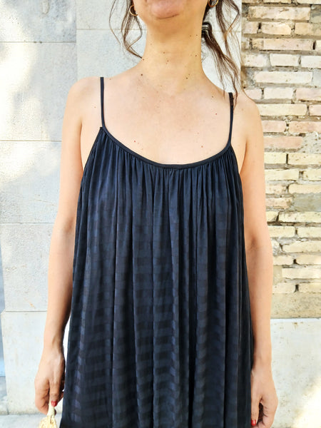 Vestido Vintage Negro Tirantes