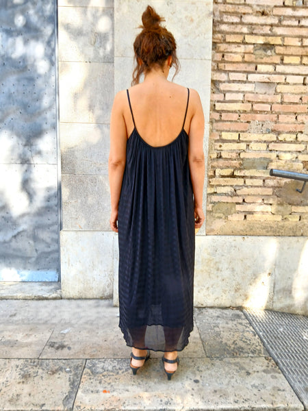 Vestido Vintage Negro Tirantes