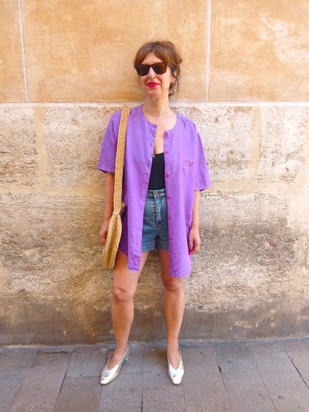 Camisa Vintage 100% Seda