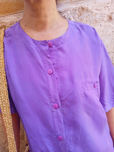 Camisa Vintage 100% Seda