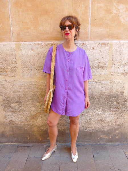 Camisa Vintage 100% Seda
