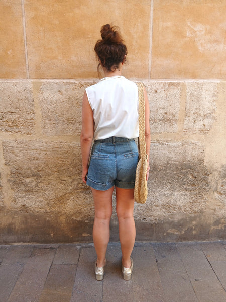 Camisa Vintage Crema Bordados