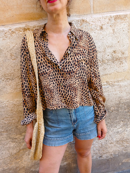Camisa Vintage Animal Print