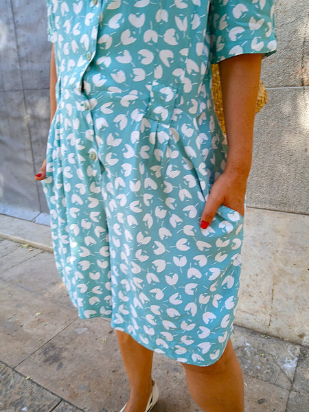 Mono Vintage Turquesa Flores