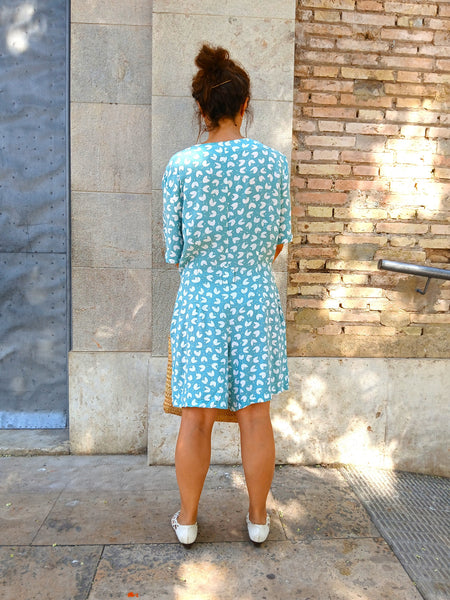 Mono Vintage Turquesa Flores