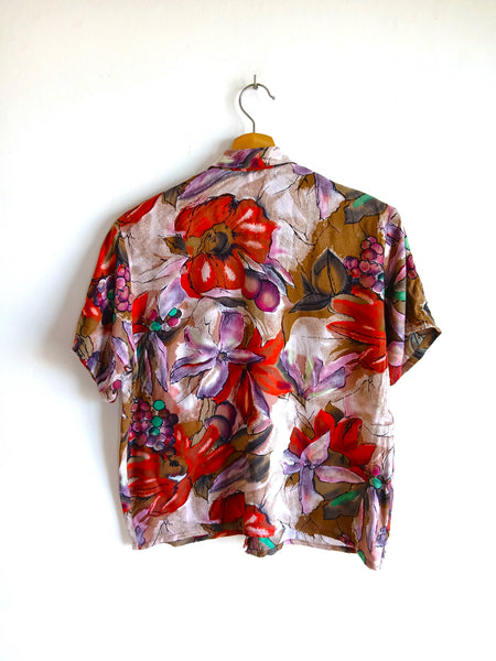 Camisa Vintage Flores y Frutas
