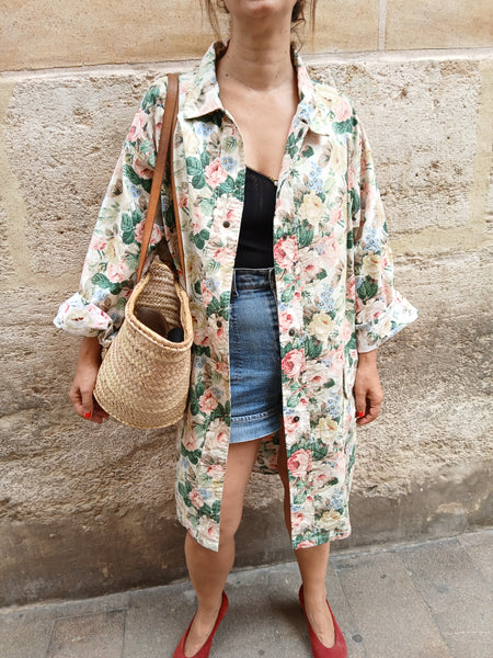 Chaqueta Vintage de Verano Flores Italy