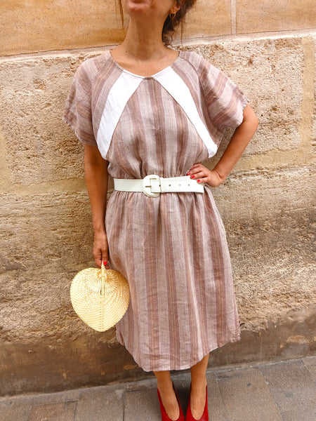 Vestido Vintage 100% Lino Made in Italy