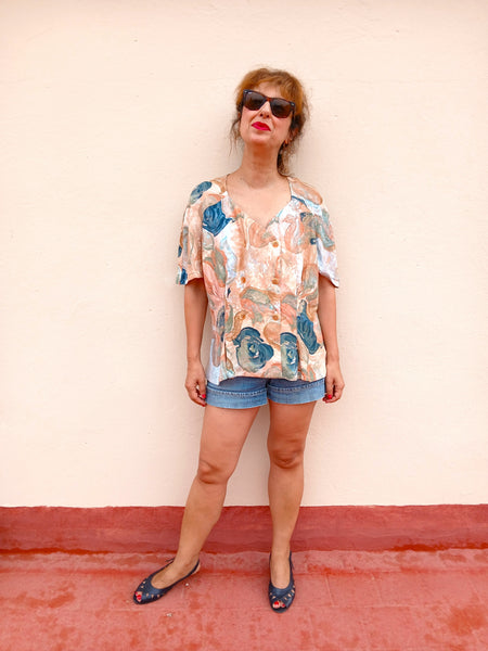 Camisa Vintage Flores