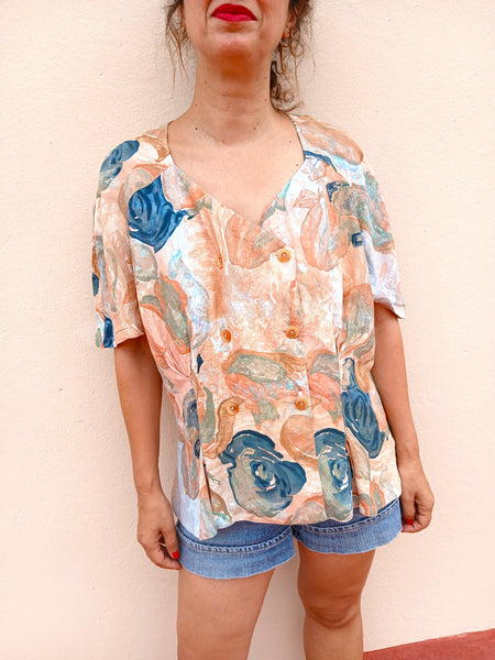 Camisa Vintage Flores
