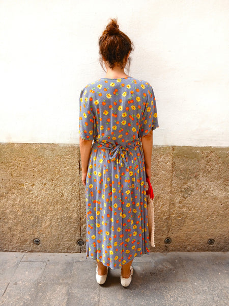 Vestido Vintage Flores y Frutas