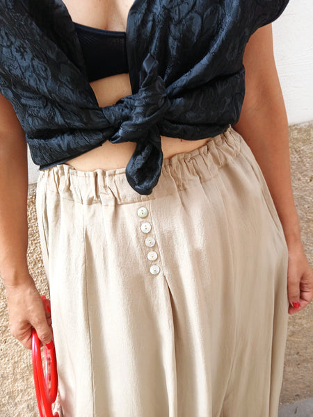 Falda Vintage Champagne Silk