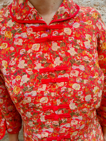Camisa Vintage Seda Oriental