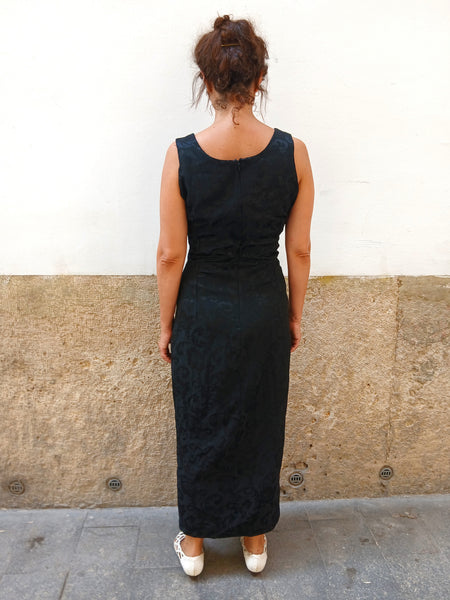 Vestido Vintage Jacquard Flores S