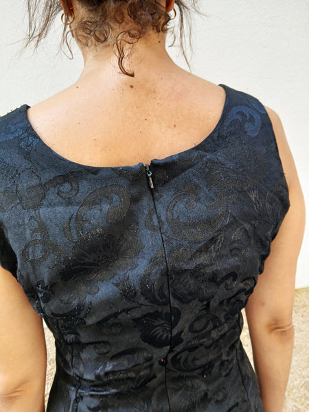 Vestido Vintage Jacquard Flores S