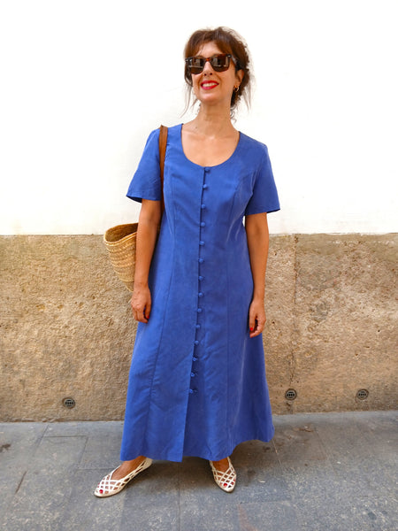 Vestido Vintage Azul M