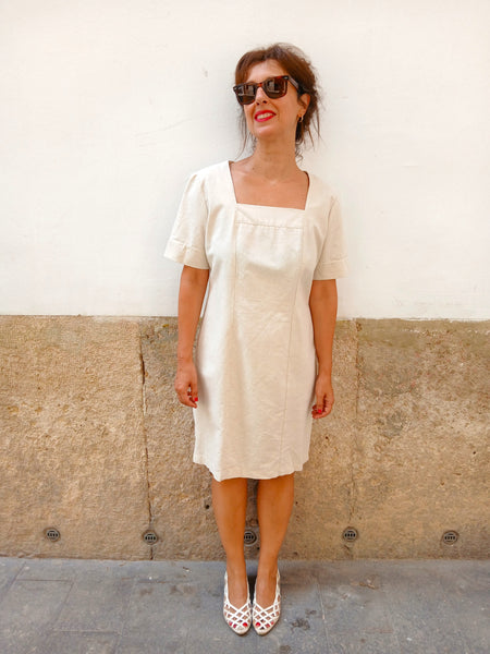 Vestido Vintage Algodón y Lino SM