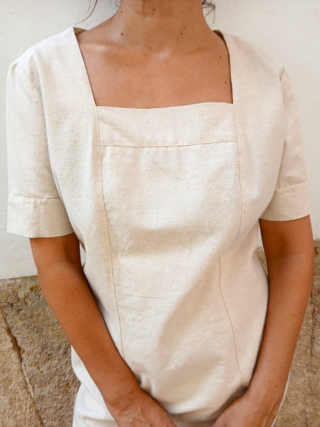 Vestido Vintage Algodón y Lino SM