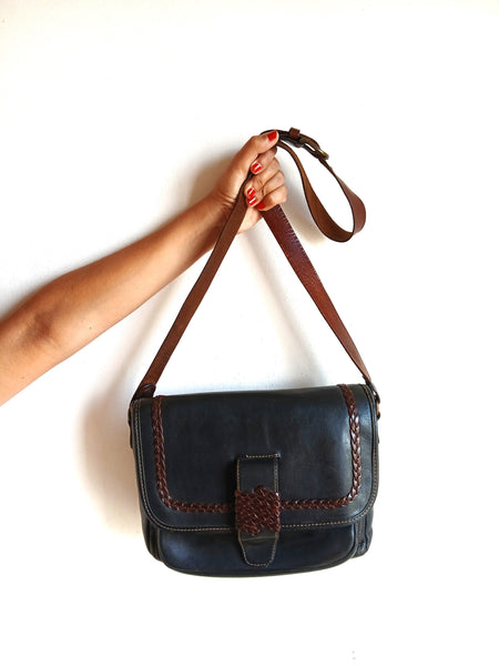 Bolso Vintage Piel Trenzada
