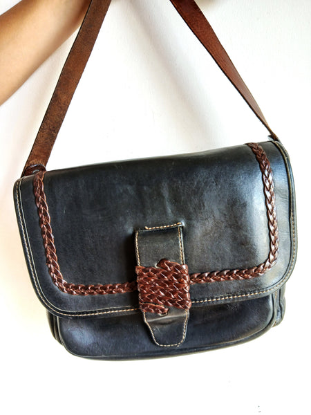 Bolso Vintage Piel Trenzada