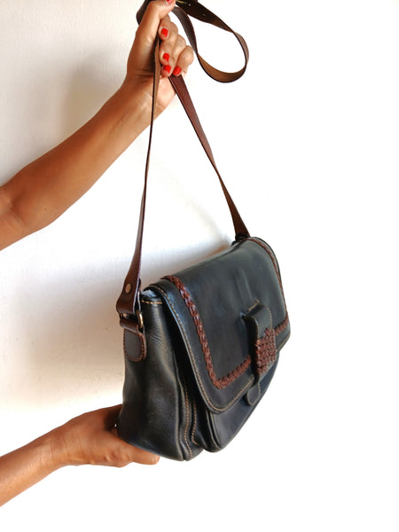 Bolso Vintage Piel Trenzada
