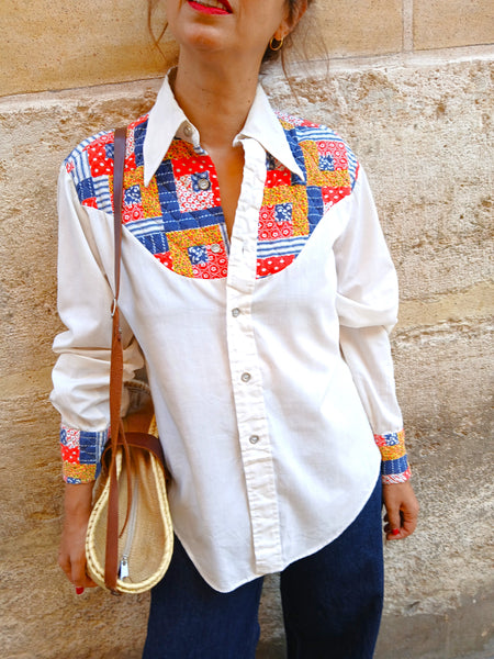 Camisa Vintage Bordados Patch