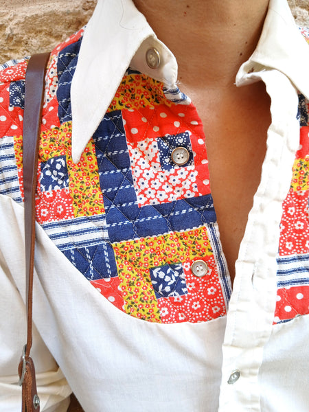 Camisa Vintage Bordados Patch