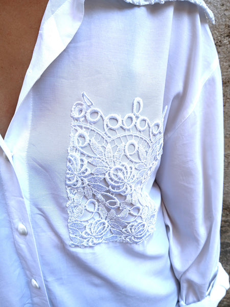 Camisa Vintage Bordada