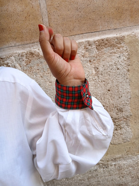 Camisa Vintage Bordados Setas y Flores