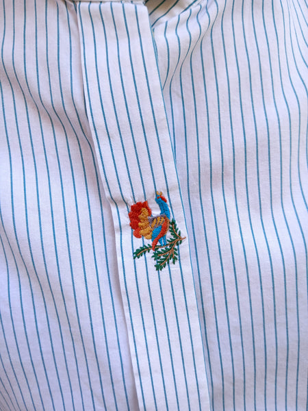Camisa Vintage Rayas Pavo Real